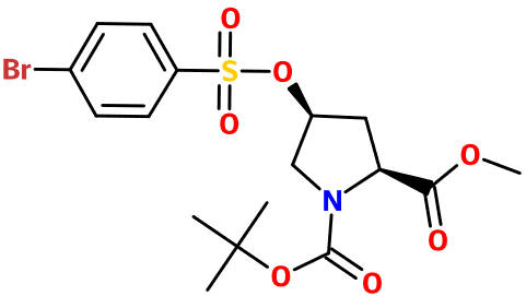 (image for) MC095815 2-Methyl 1-(2-methyl-2-propanyl)(2S,4S)-4-{[(4-bromophenyl)sulfonyl]oxy}-1,2-pyrrolidinedicarboxylate